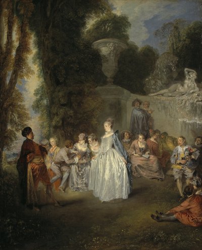 Venezianische Feste von Jean Antoine Watteau